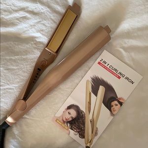 2 in 1 Curling iron & straightener